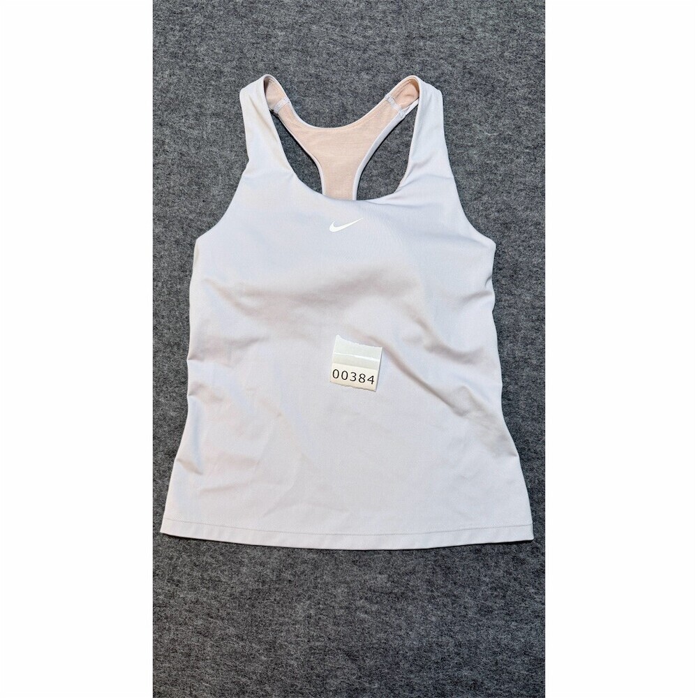 Nike Dri-FIT Tank Top Womens S White Racerback Built-In Bra Activewear - Picture 2 of 7